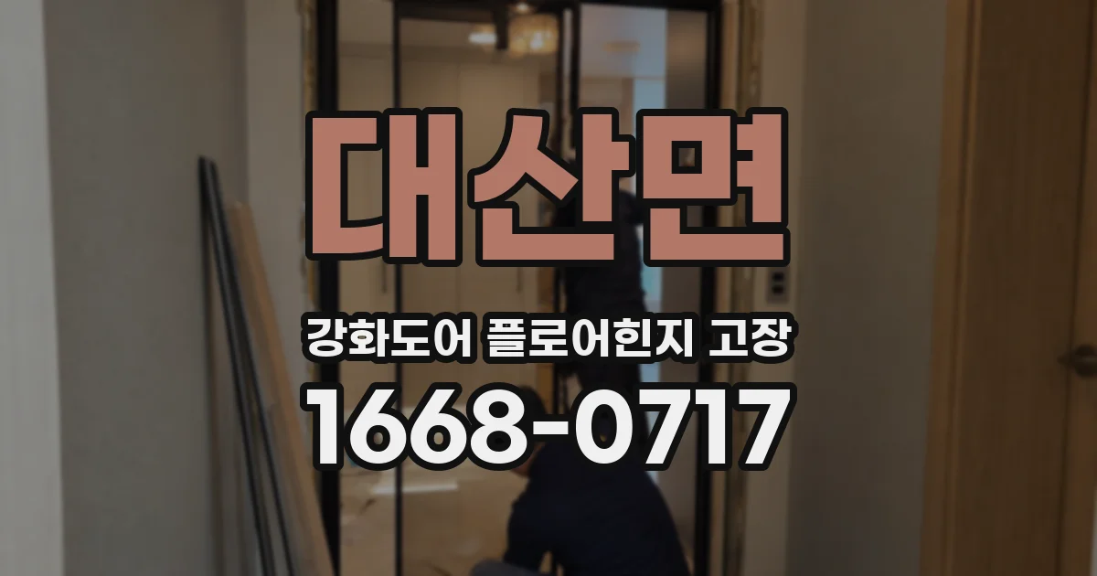 대산면 강화도어 플로어힌지 고장