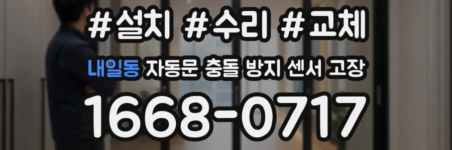 내일동 자동문 충돌 방지 센서 고장