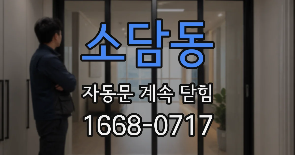 소담동 자동문 계속 닫힘