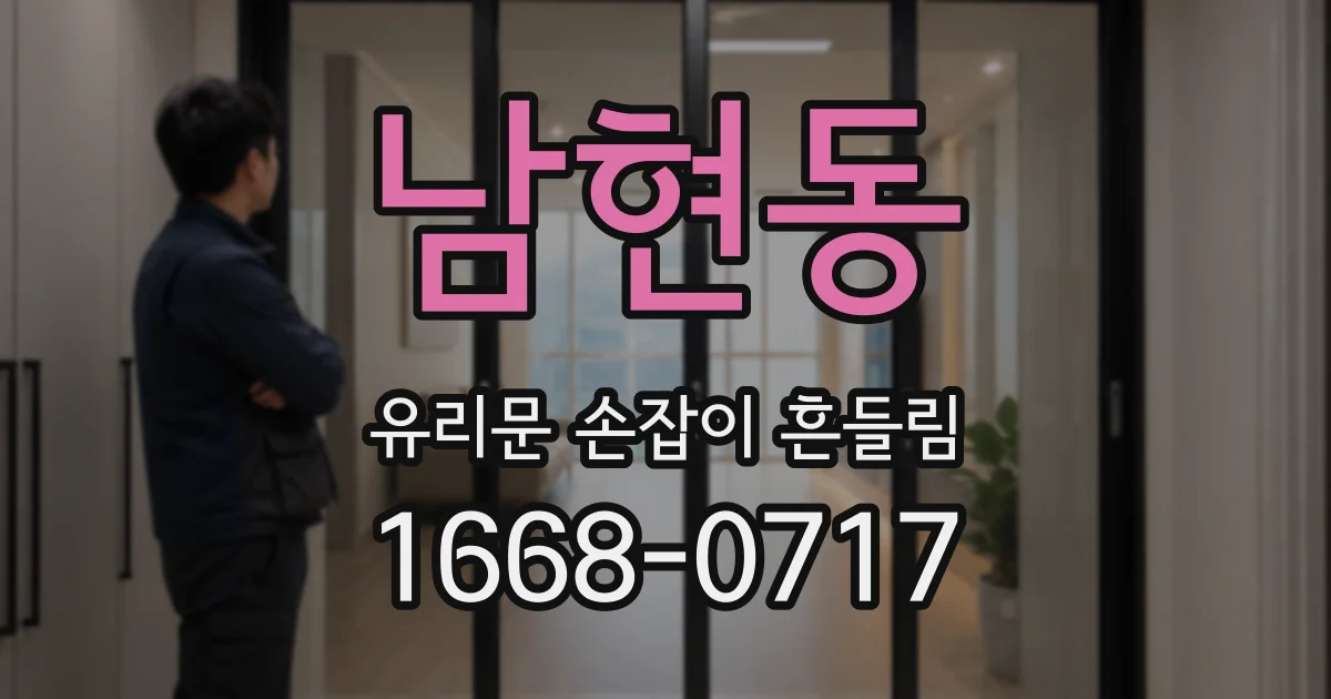 남현동 유리문 손잡이 흔들림