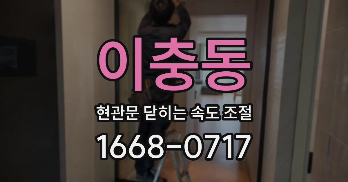 이충동 현관문 닫히는 속도 조절