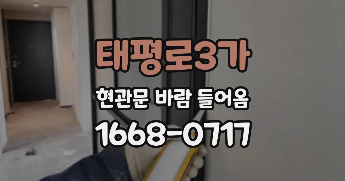 태평로3가 현관문 바람 들어옴