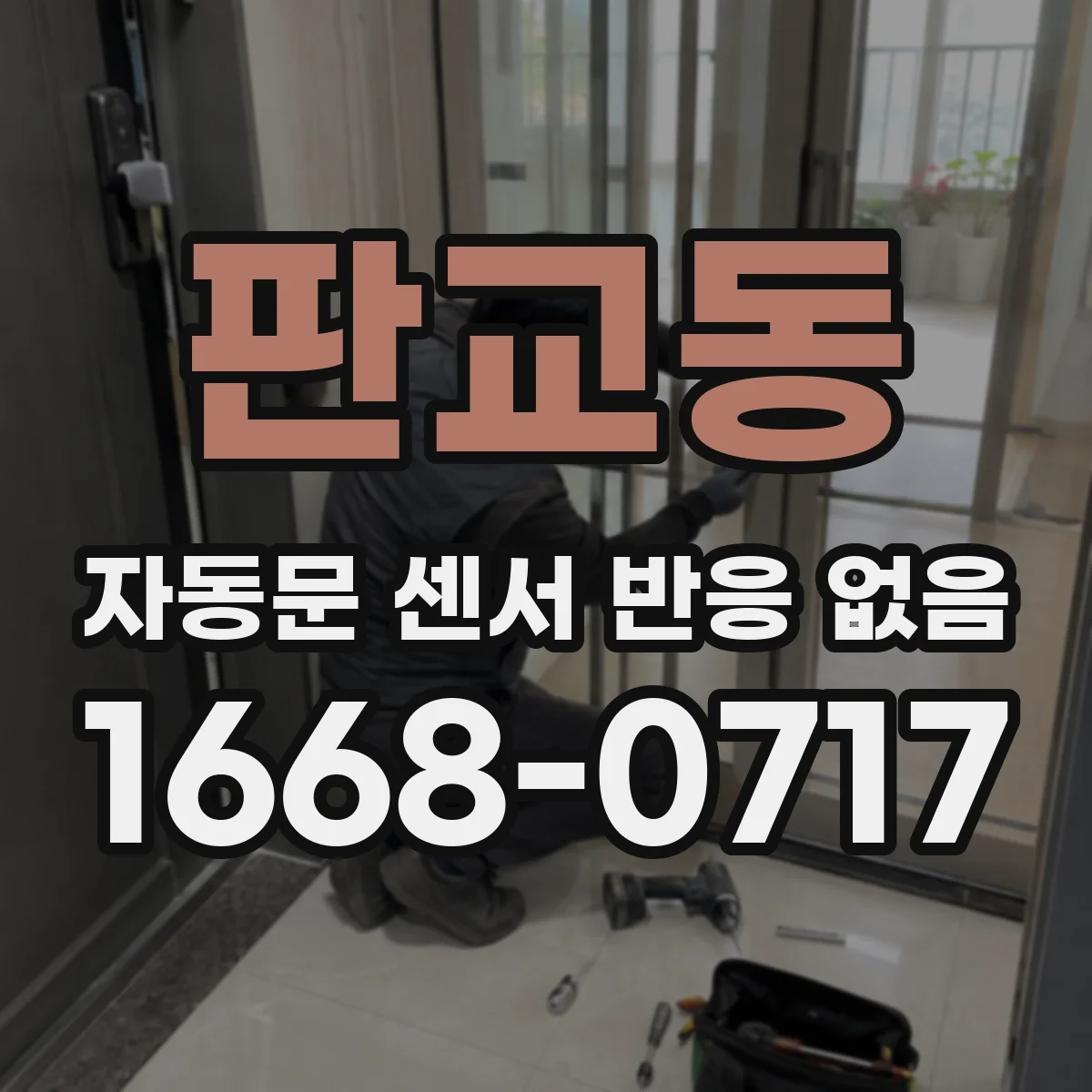 판교동 자동문 센서 반응 없음