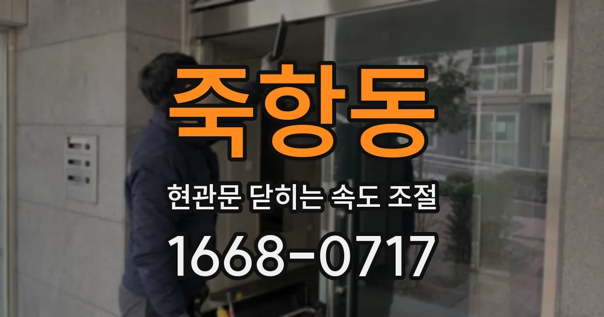 죽항동 현관문 닫히는 속도 조절
