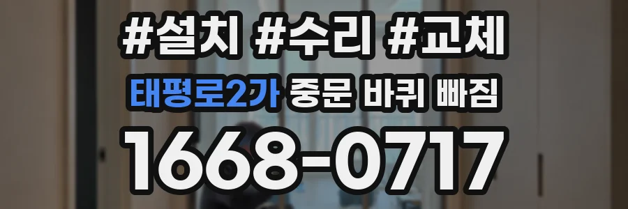 태평로2가 중문 바퀴 빠짐