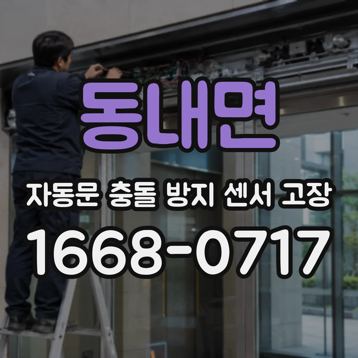동내면 자동문 충돌 방지 센서 고장