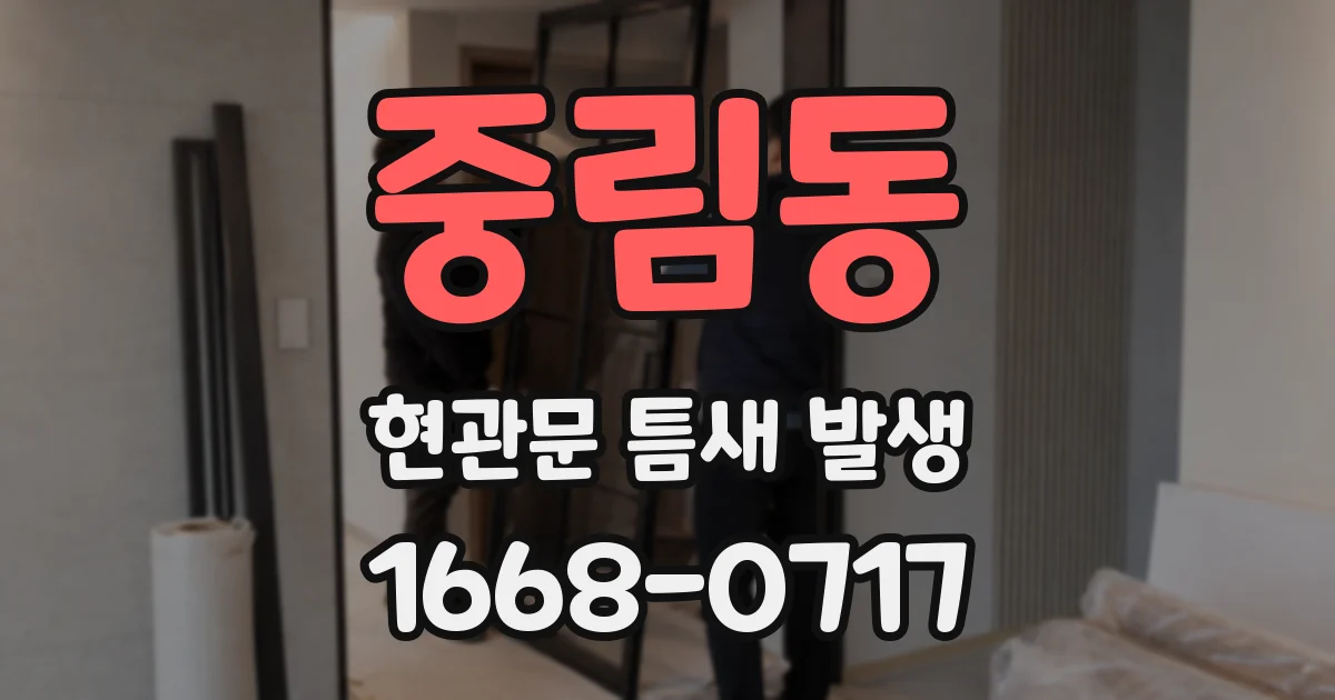 중림동 현관문 틈새 발생