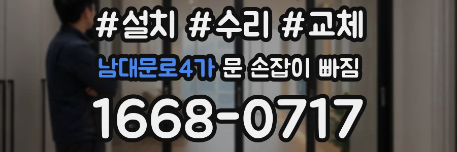 남대문로4가 문 손잡이 빠짐