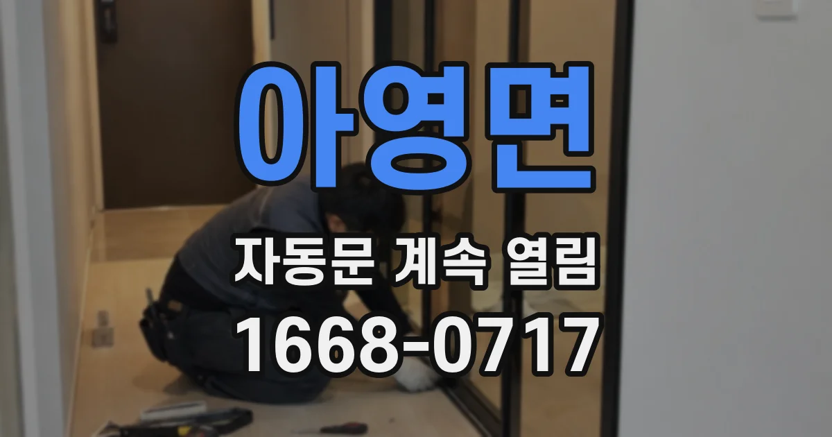 아영면 자동문 계속 열림