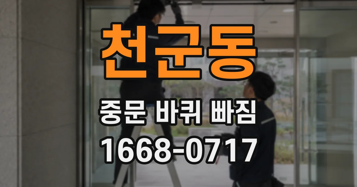 천군동 중문 바퀴 빠짐