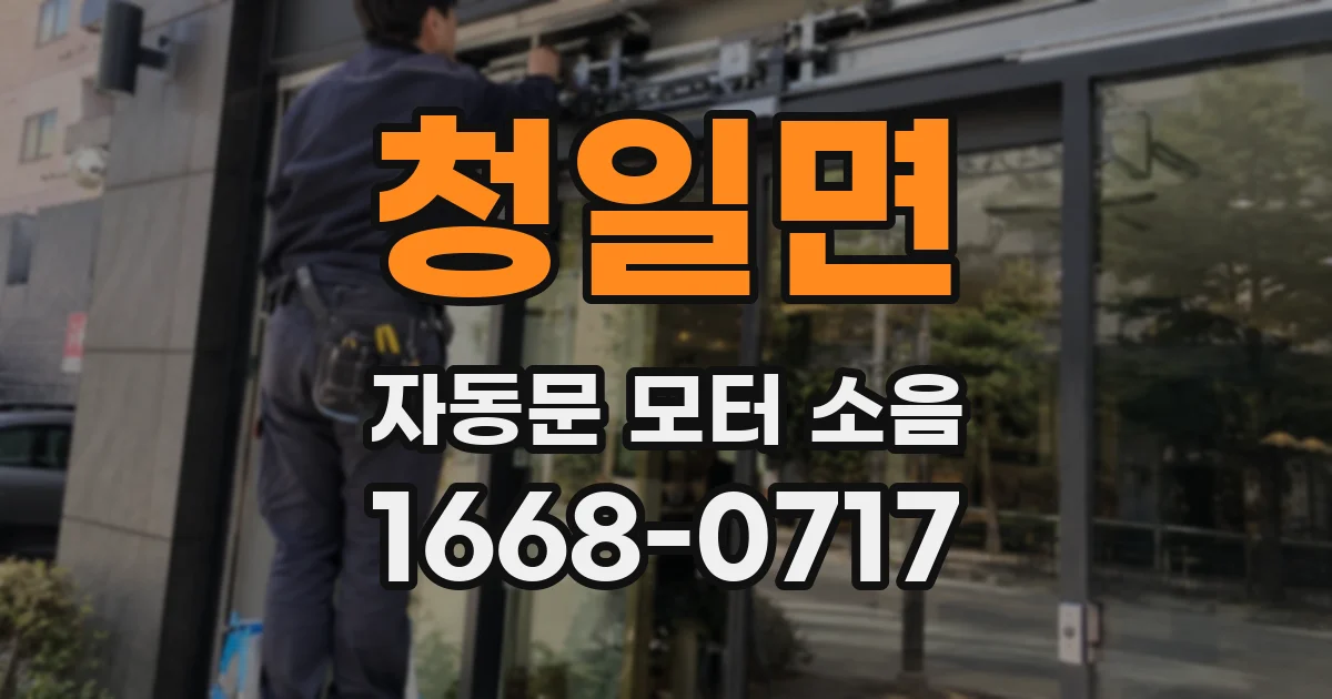 청일면 자동문 모터 소음