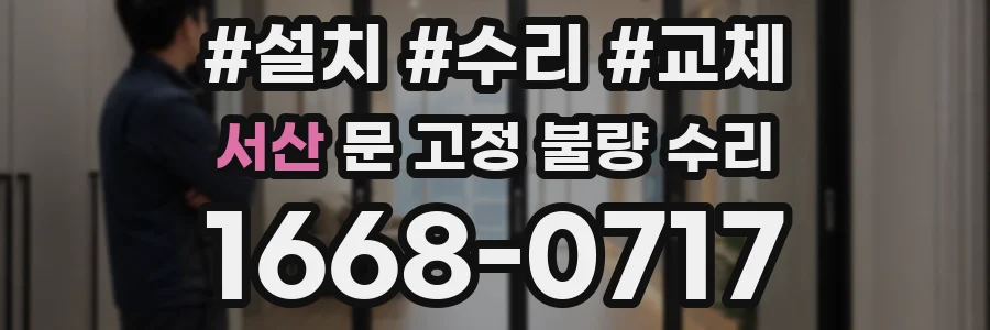 서산 문 고정 불량 수리