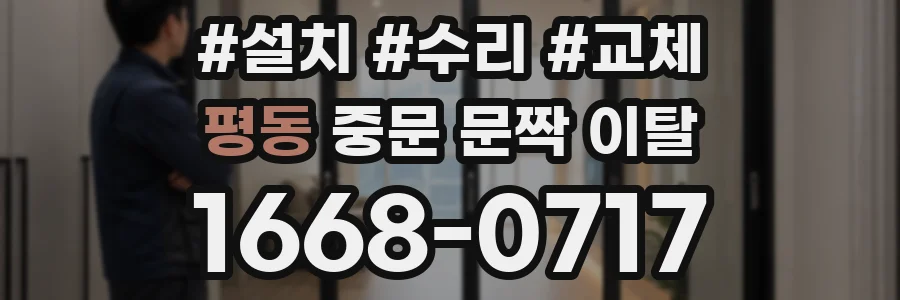 평동 중문 문짝 이탈