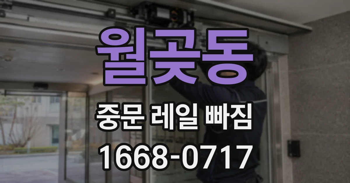 월곶동 중문 레일 빠짐