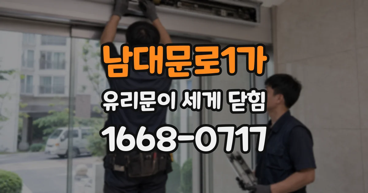 남대문로1가 유리문이 세게 닫힘