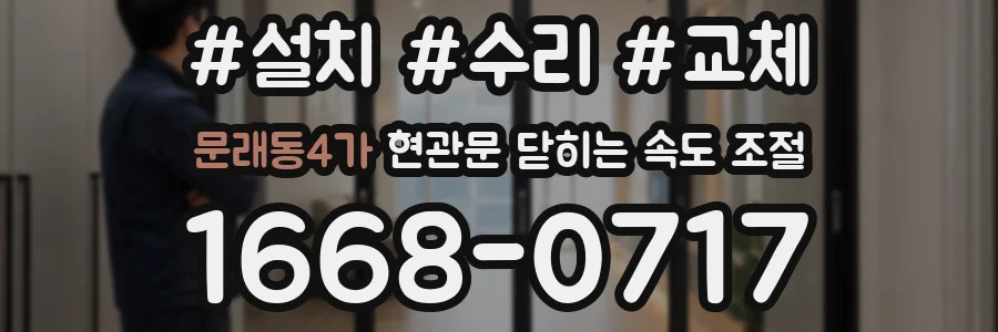 문래동4가 현관문 닫히는 속도 조절