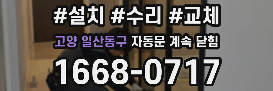 고양 일산동구 자동문 계속 닫힘