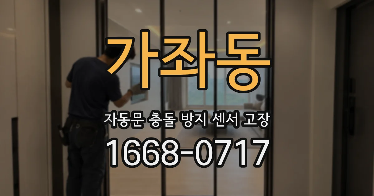 가좌동 자동문 충돌 방지 센서 고장