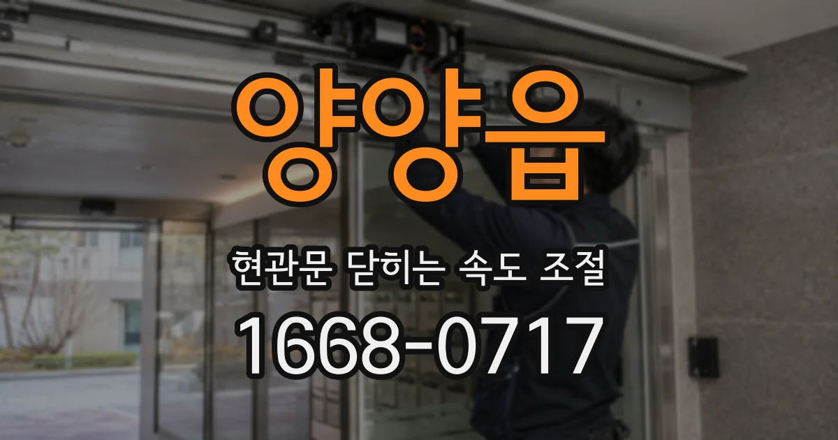 양양읍 현관문 닫히는 속도 조절