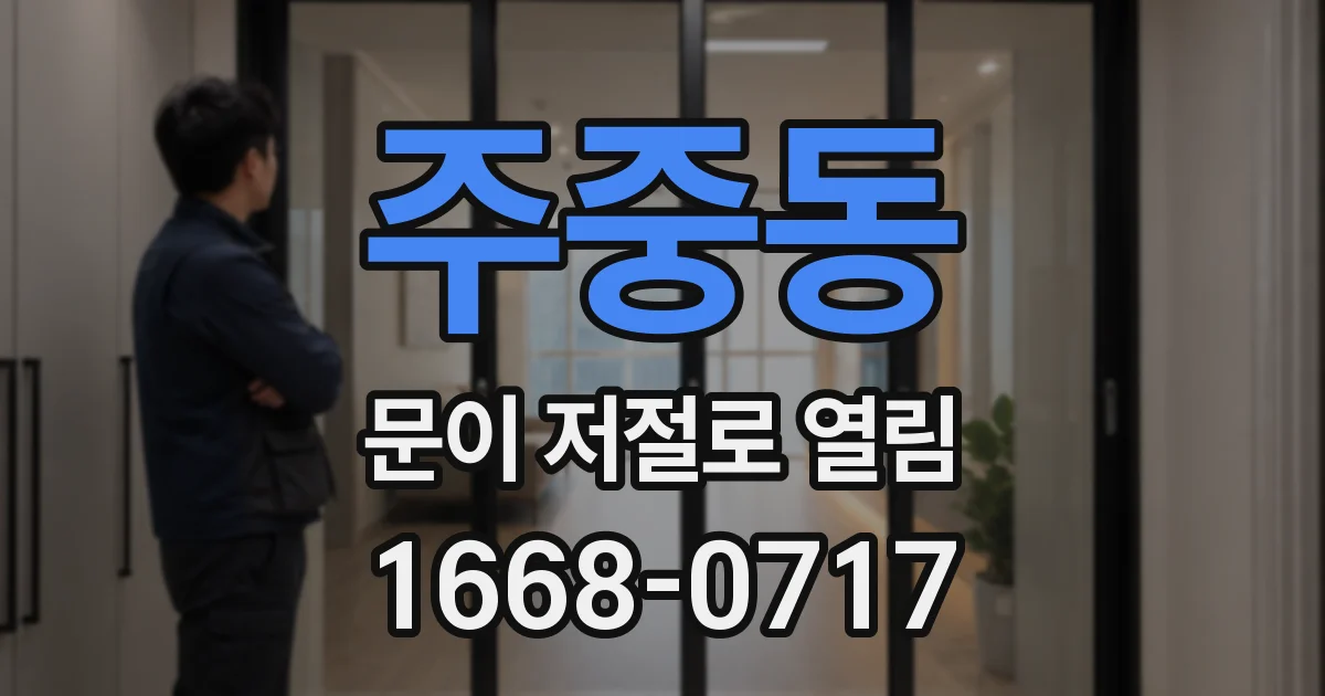 주중동 문이 저절로 열림