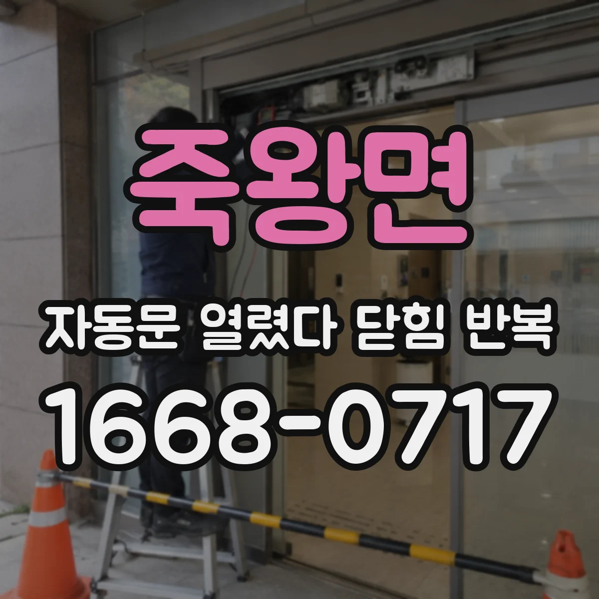 죽왕면 자동문 열렸다 닫힘 반복