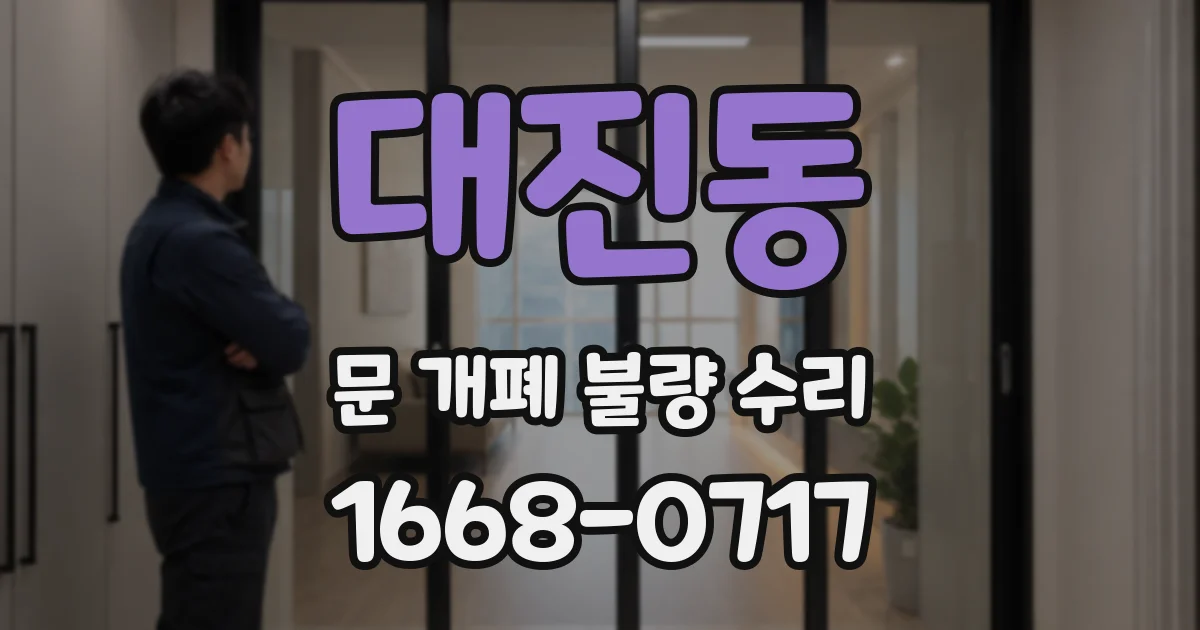 대진동 문 개폐 불량 수리