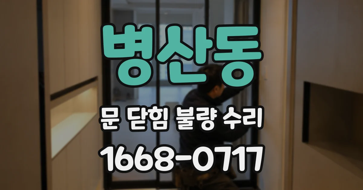 병산동 문 닫힘 불량 수리
