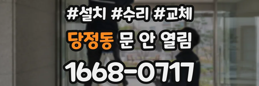 당정동 문 안 열림