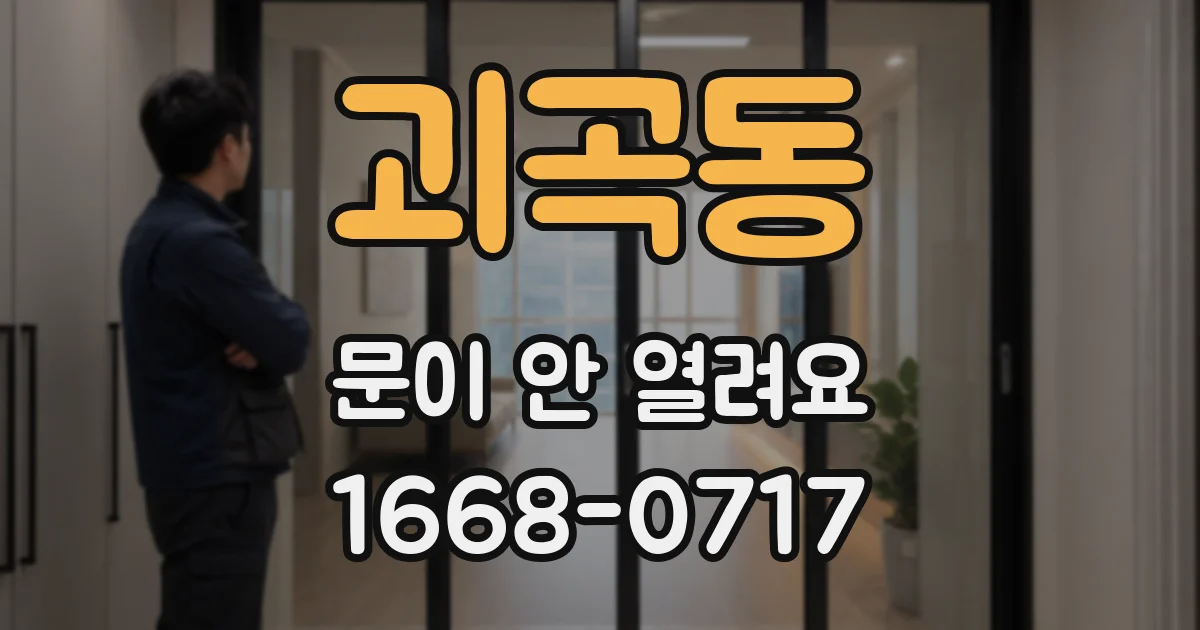 괴곡동 문이 안 열려요