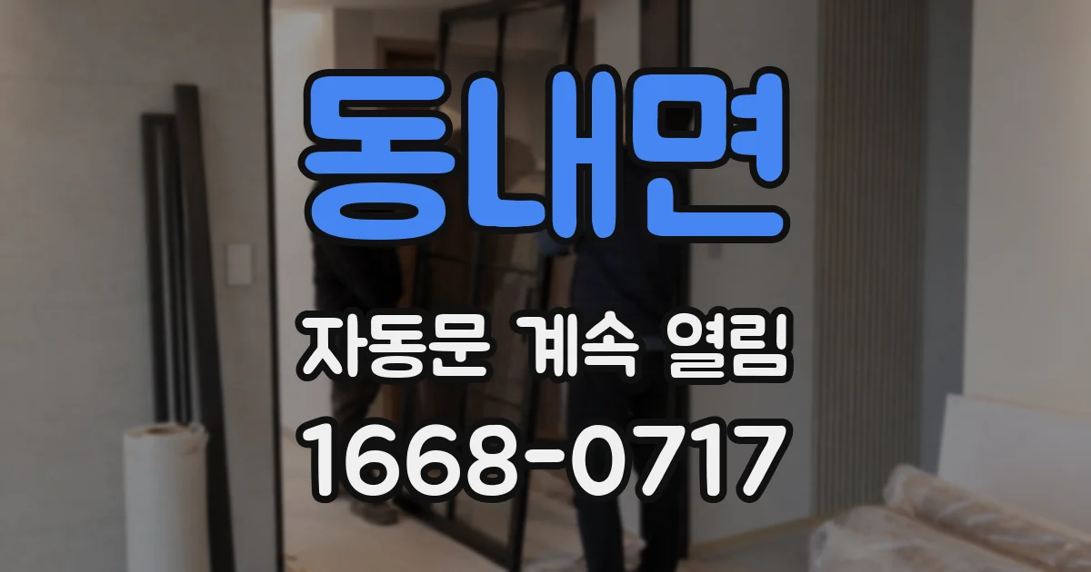 동내면 자동문 계속 열림