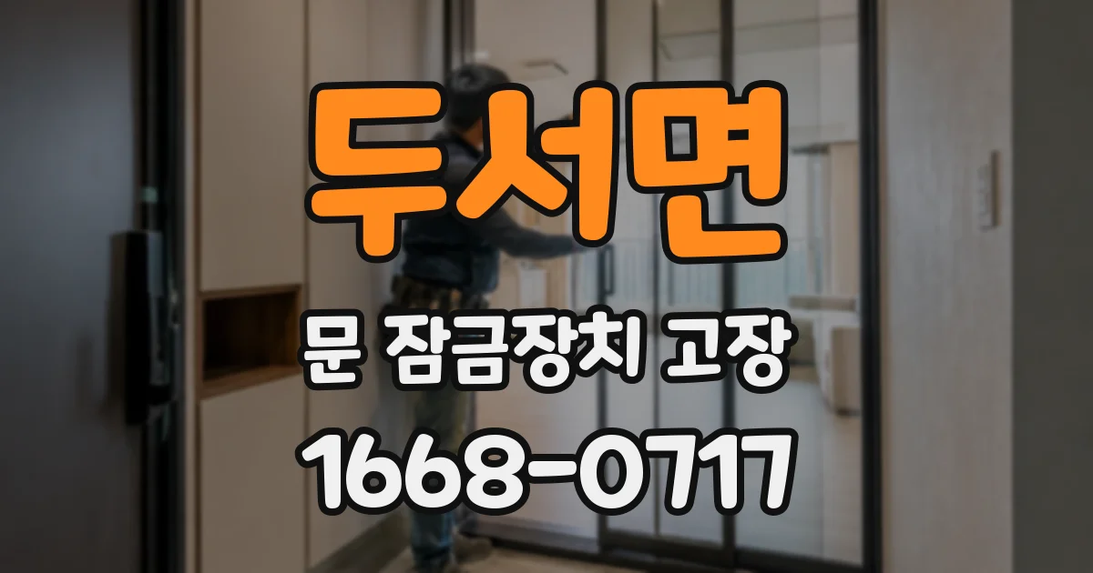 두서면 문 잠금장치 고장