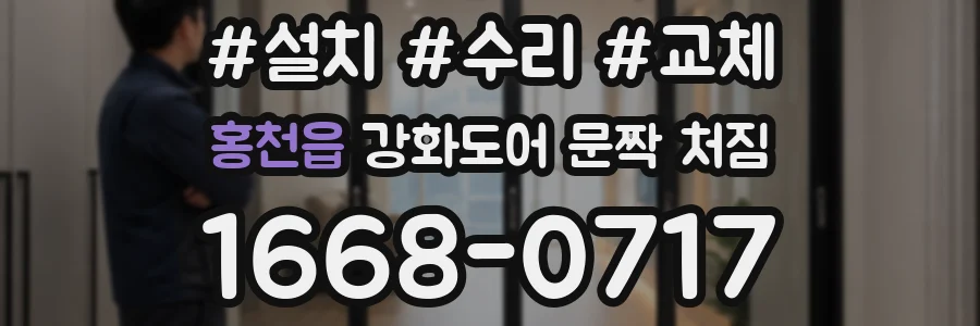 홍천읍 강화도어 문짝 처짐