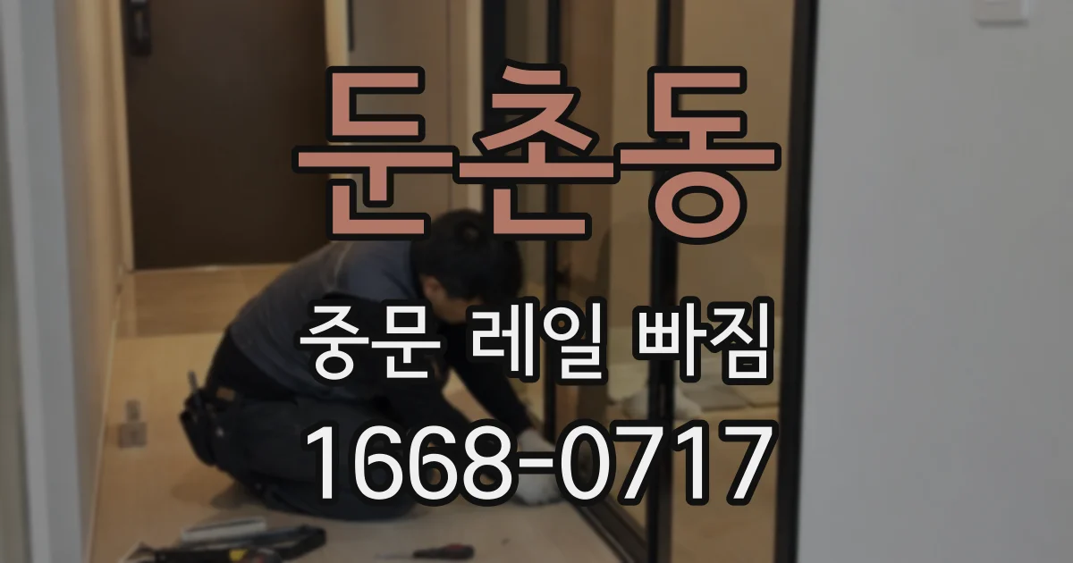 둔촌동 중문 레일 빠짐