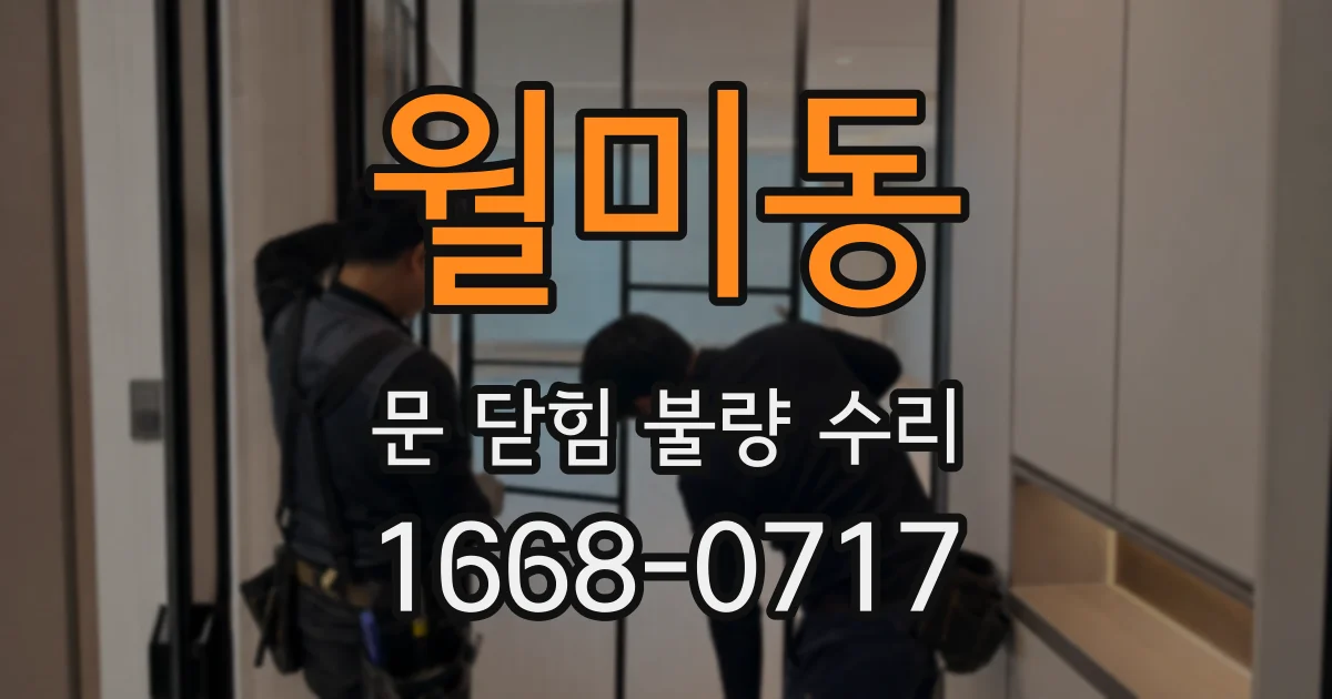 월미동 문 닫힘 불량 수리