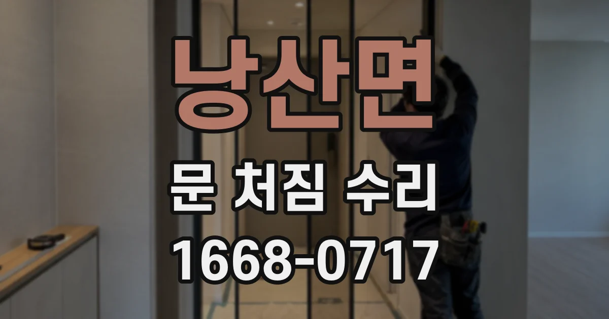 낭산면 문 처짐 수리