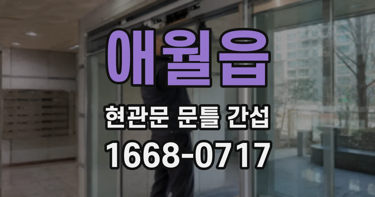 애월읍 현관문 문틀 간섭