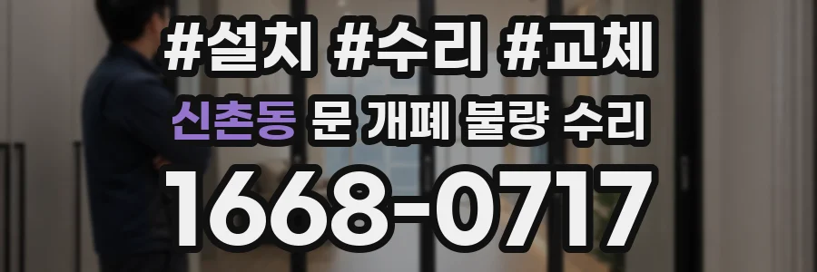 신촌동 문 개폐 불량 수리