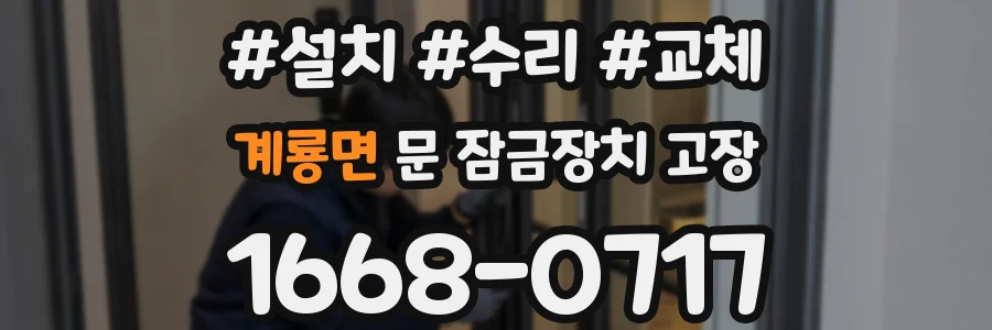 계룡면 문 잠금장치 고장