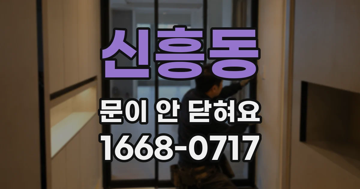 신흥동 문이 안 닫혀요