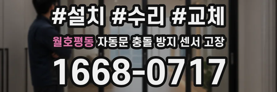 월호평동 자동문 충돌 방지 센서 고장
