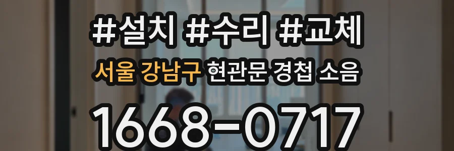 서울 강남구 현관문 경첩 소음