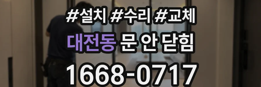 대전동 문 안 닫힘