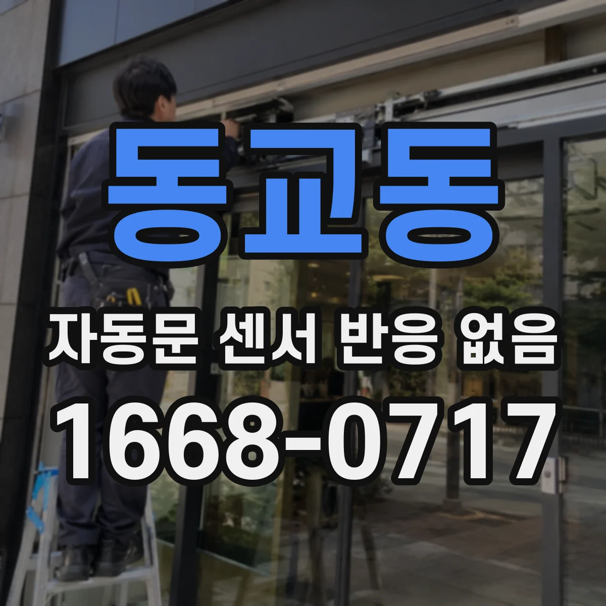 동교동 자동문 센서 반응 없음