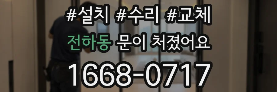 전하동 문이 처졌어요
