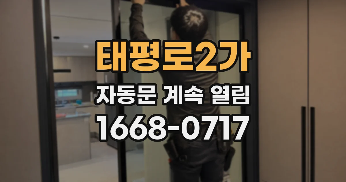 태평로2가 자동문 계속 열림