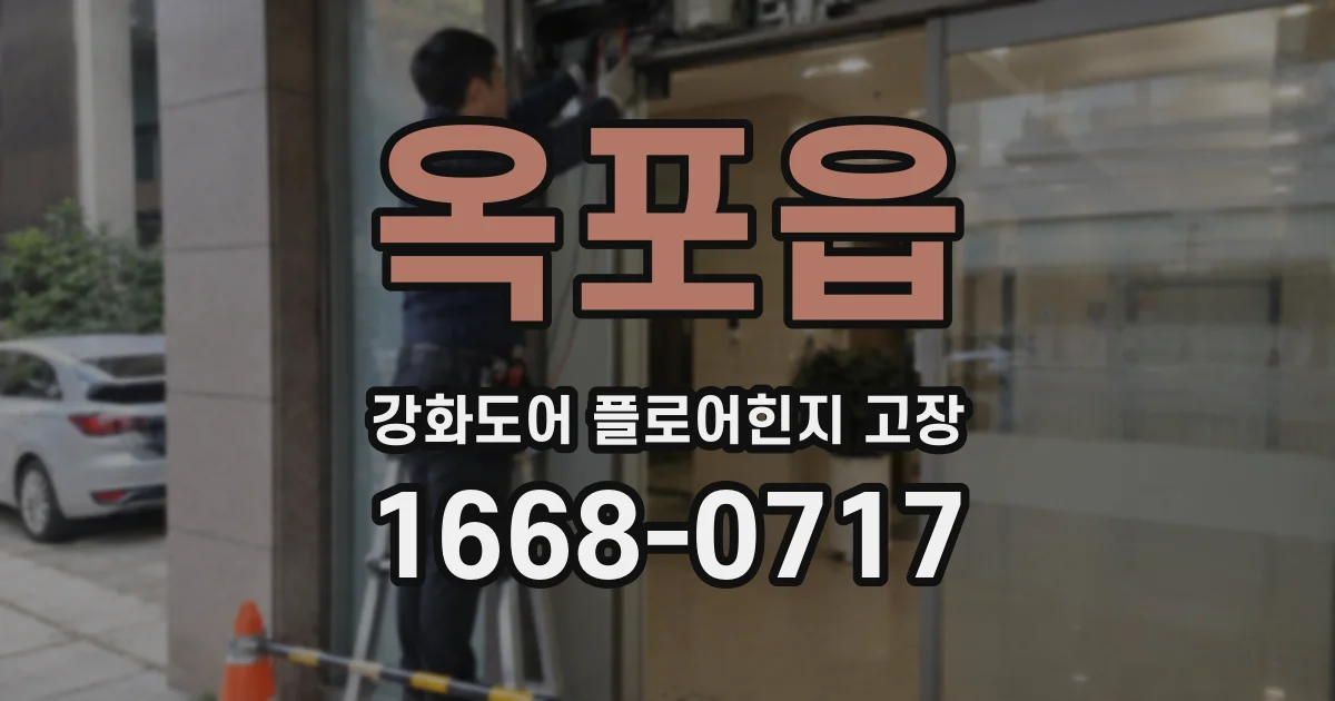 옥포읍 강화도어 플로어힌지 고장