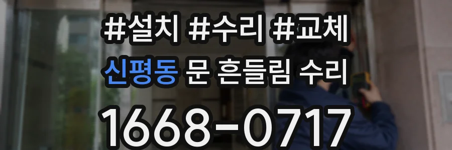 신평동 문 흔들림 수리