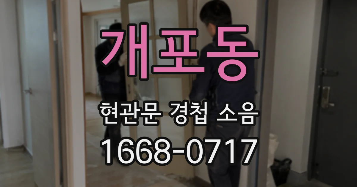 개포동 현관문 경첩 소음