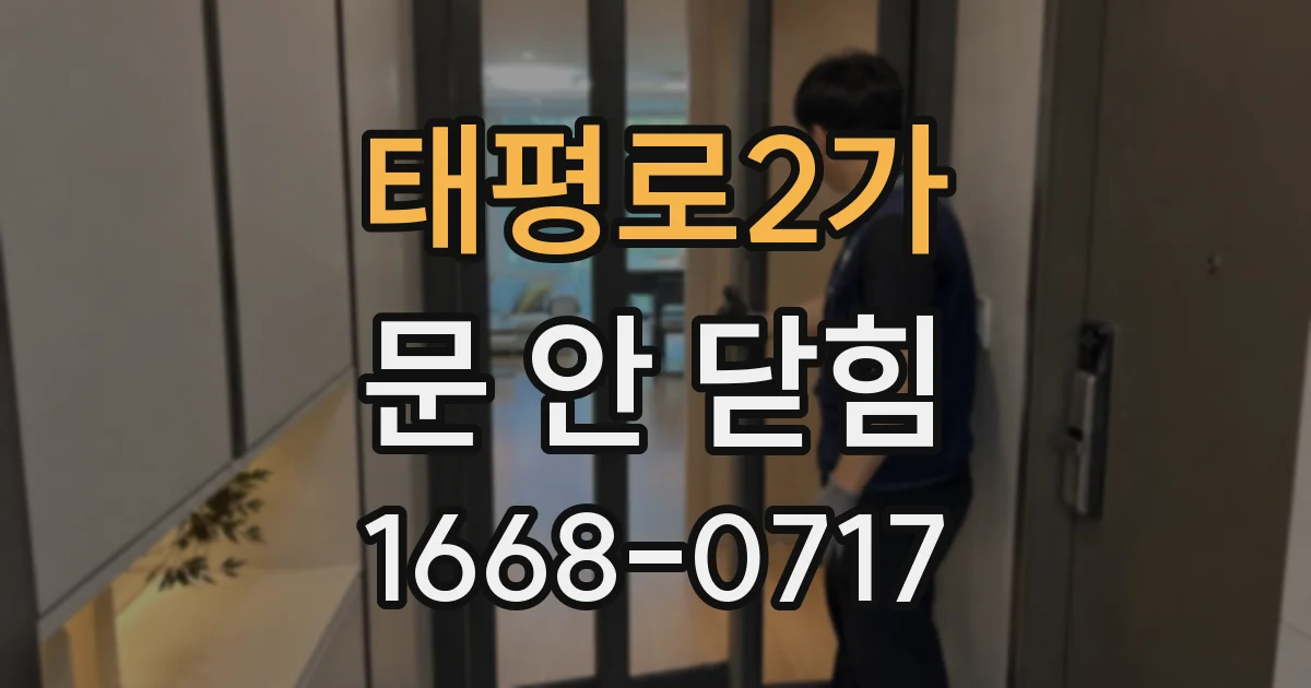 태평로2가 문 안 닫힘