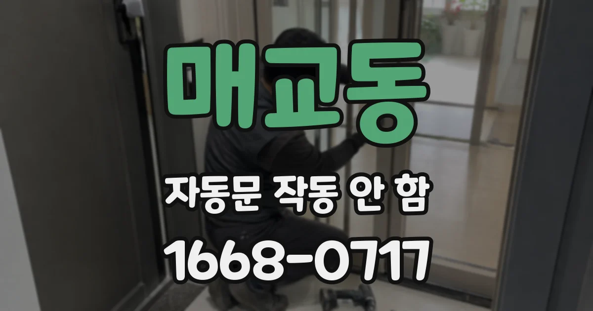 매교동 자동문 작동 안 함